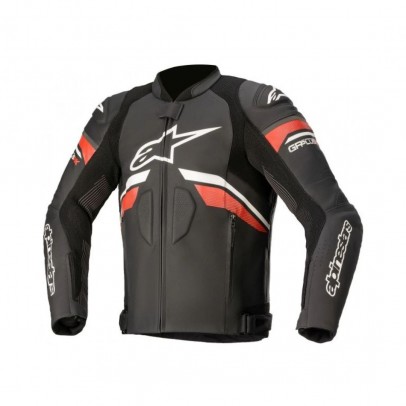 Geaca piele sport Alpinestars GP PLUS R V3 Rideknit -Negru/Rosu/Alb