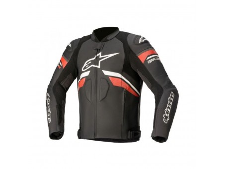 Geaca piele sport Alpinestars GP PLUS R V3 Rideknit -Negru/Rosu/Alb