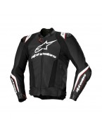 Geaca de piele sport Alpinestars Missile V3 Ignition - Negru/Alb