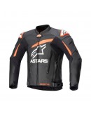 Geaca de piele ALPINESTARS GP PLUS V4 48 Negru/Rosu fluo/Alb