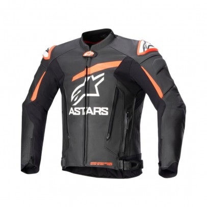 Geaca de piele ALPINESTARS GP PLUS V4 48 Negru/Rosu fluo/Alb