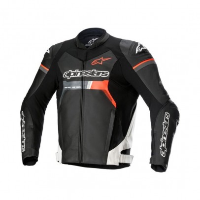 Geaca de piele sport ALPINESTARS GP FORCE -Negru/Alb/Rosu