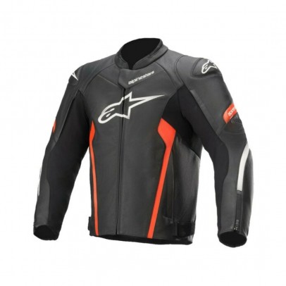 Geaca de piele Alpinestars FASTER V2 - Negru/Rosu