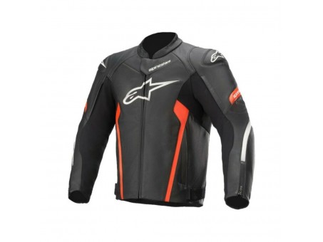 Geaca de piele Alpinestars FASTER V2 - Negru/Rosu