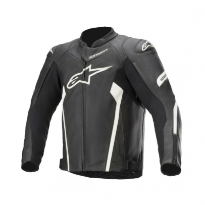 Geaca de piele Alpinestars FASTER V2 - Negru/Alb