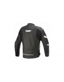 Geaca de piele Alpinestars FASTER V2 AIRFLOW - Negru/Alb