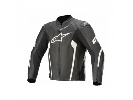 Geaca de piele Alpinestars FASTER V2 AIRFLOW - Negru/Alb