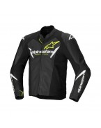 Geaca de piele Alpinestars Faster V3 Airflow - Negru/Galben fluo