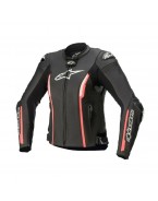 Geaca de piele dama Alpinestars Stella Missile V2 - Negru /Roz