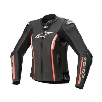 Geaca de piele dama Alpinestars Stella Missile V2 - Negru /Roz