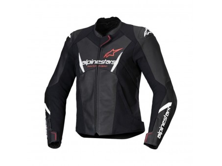 Geaca Piele pentru femei Alpinestars Stella Faster V3 - Negru/Alb/Portocaliu