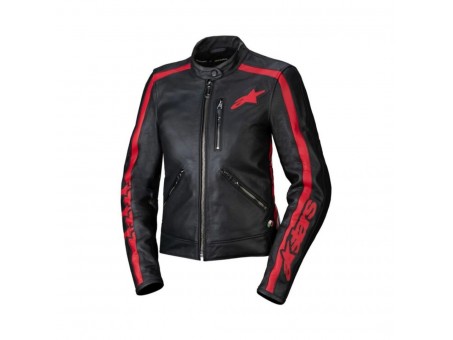 Geaca de piele dama Alpinestars Stella Dyno - Negru,Rosu