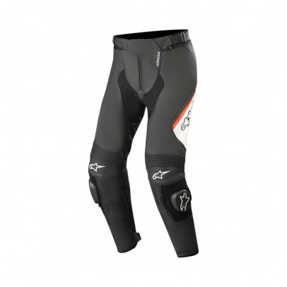 Pantaloni de piele ALPINESTARS MISSILE V2 - negru/alb