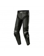 Pantaloni de piele sport/touring Alpinestars MISSILE V3 - Negru/Alb