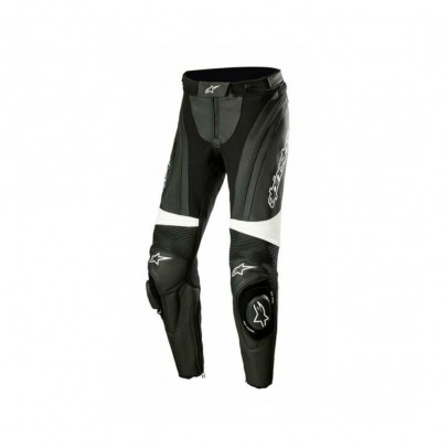 Pantaloni de piele dama sport/touring stella STELLA ALPINESTARS MISSILE V3 - negru/alb