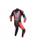 Combinezon de piele 1 piesa ALPINESTARS HONDA GP FORCE - negru/albastru/rosu