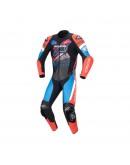 Combinezon de piele 1 piesa ALPINESTARS HONDA GP FORCE - negru/albastru/rosu