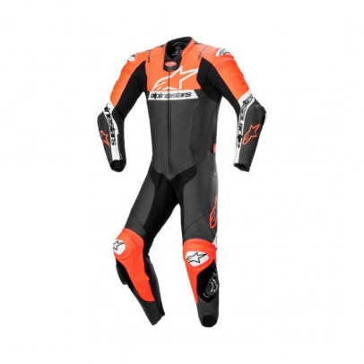 Combinezon de piele 1 piesa ALPINESTARS HONDA GP FORCE - negru/rosu