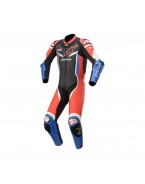 Combinezon de piele 1 piesa ALPINESTARS HONDA GP PRO V2 TECH-AIR COMPATIBLE - Negru/Rosu/Albastru