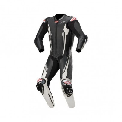 Combinezon de piele 1 piesa ALPINESTARS RACING ABSOLUTE TECH-AIR COMPATIBLE - Negru/Alb