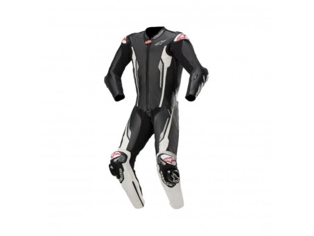 Combinezon de piele 1 piesa ALPINESTARS RACING ABSOLUTE TECH-AIR COMPATIBLE - Negru/Alb