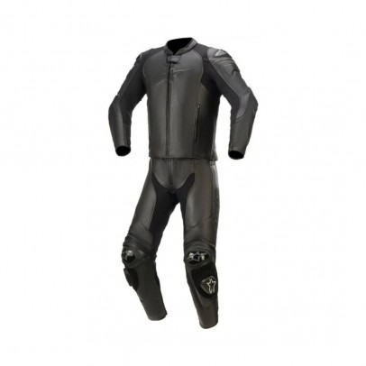 Combinezon de piele 2 piese ALPINESTARS GP PLUS V3 GRAPHITE - Negru