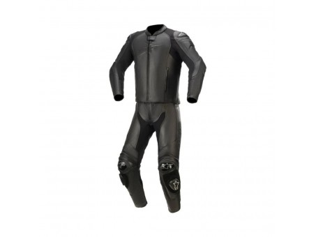 Combinezon de piele 2 piese ALPINESTARS GP PLUS V3 GRAPHITE - Negru