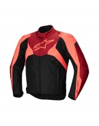 Geaca textil impermeabila ALPINESTARS T-JAWS V4 - Negru/Rosu fluo