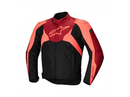 Geaca textil impermeabila ALPINESTARS T-JAWS V4 - Negru/Rosu fluo