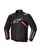 Geaca textil impermeabila Alpinestars T-SPS V2 WP - Negru/Alb/Rosu fluo