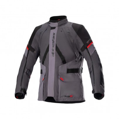 Geaca textil impermeabila Alpinestars MONTEIRA DRYSTAR XF - Gri deschis/Gri inchis/Rosu