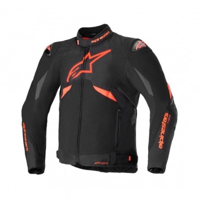 Geaca textil impermeabila sport/touring ALPINESTARS T-GP R V3 Drystar - Negru/Rosu fluo