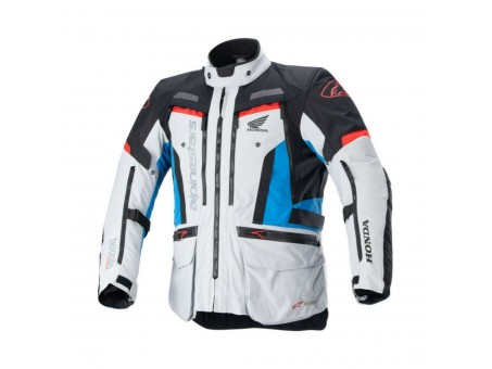 Geaca all season textil impermeabila ALPINESTARS HONDA BOGOTA PRO DRYSTAR - Negru/Gri deschis/Albastru