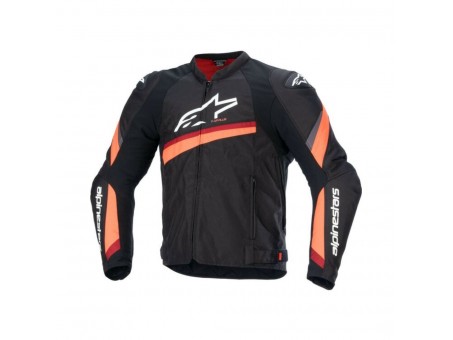 Geaca textil sport/touring Alpinestars T-GP PLUS R V4 - Negru/Rosu fluo