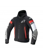 Geaca textil de vara ALPINESTARS ZACA AIR - Negru/Alb/Rosu fluo