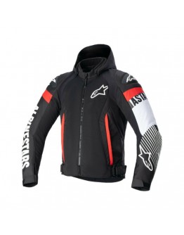  Geaca textil de vara ALPINESTARS ZACA AIR - Negru/Alb/Rosu fluo