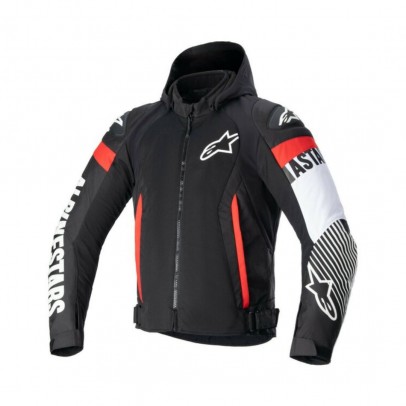 Geaca textil de vara ALPINESTARS ZACA AIR - Negru/Alb/Rosu fluo