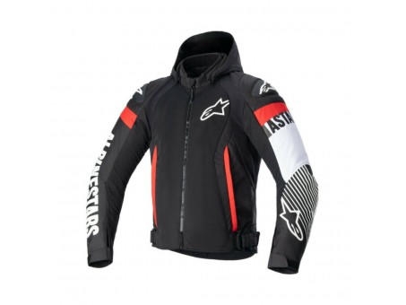 Geaca textil de vara ALPINESTARS ZACA AIR - Negru/Alb/Rosu fluo