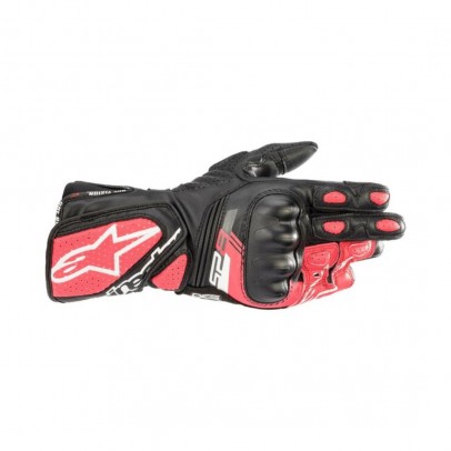 Manusi de piele dama ALPINESTARS STELLA SP-8 V3 - Negru/Alb/Roz