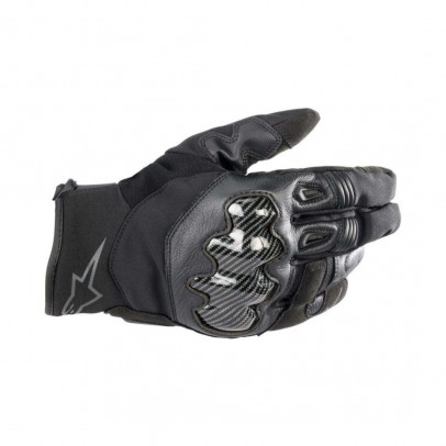 Manusi de piele sport impermeabile ALPINESTARS SMX-1 Drystar - Negru/Negru