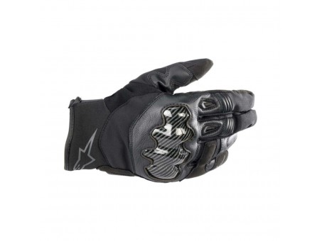 Manusi de piele sport impermeabile ALPINESTARS SMX-1 Drystar - Negru/Negru