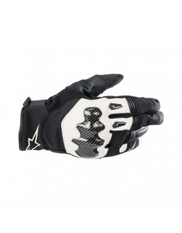 Manusi de piele sport impermeabile ALPINESTARS SMX-1 Drystar - Negru/Alb