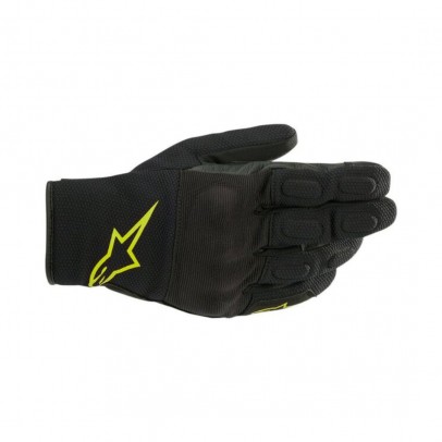 Manusi de piele impermeabile Alpinestars S-MAX Drystar - Negru/Galben fluo