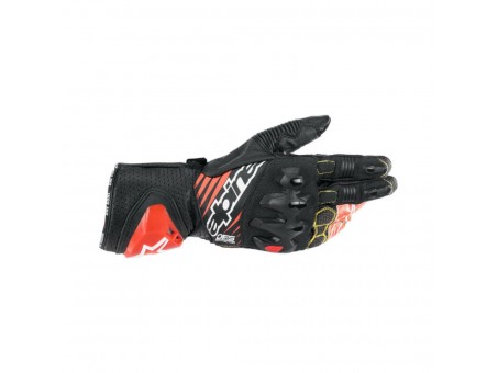 Manusi de piele race ALPINESTARS GP TECH V2 - Negru/Alb/Rosu