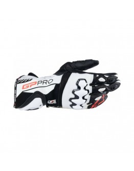 Manusi de piele racing ALPINESTARS GP PRO R4 - Negru/Alb	