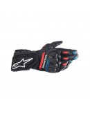 Manusi de piele sport/touring ALPINESTARS HONDA SP-8 V3 - Negru/Rosu/Albastru