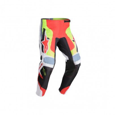 Pantaloni cross/enduro Alpinestars MX Fluid Agent - Negru/Rosu/Galben