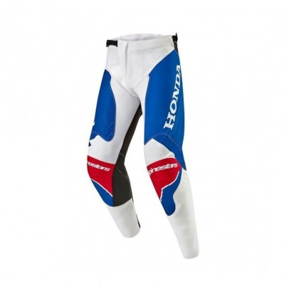 Pantaloni cross-enduro ALPINESTARS HONDA RACER ICONIC - Alb/Albastru/Rosu