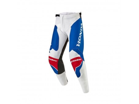 Pantaloni cross-enduro ALPINESTARS HONDA RACER ICONIC - Alb/Albastru/Rosu