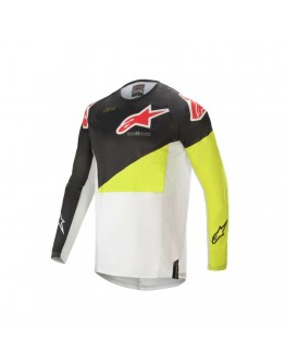 Tricou off-road Alpinestars TECHSTAR FACTORY - Negru/Galben fluo